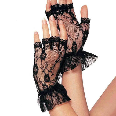 LACE FINGERLESS GLOVES
