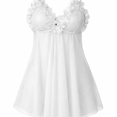 White Petals Babydoll