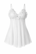 White Petals Babydoll