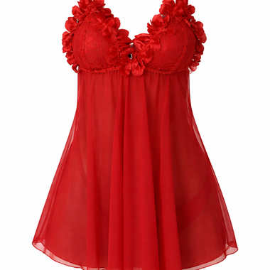 Red Petals Babydoll
