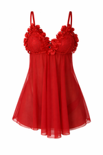 Red Petals Babydoll